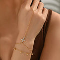 18K gold-plated chain cross bracelet from Vicsxox