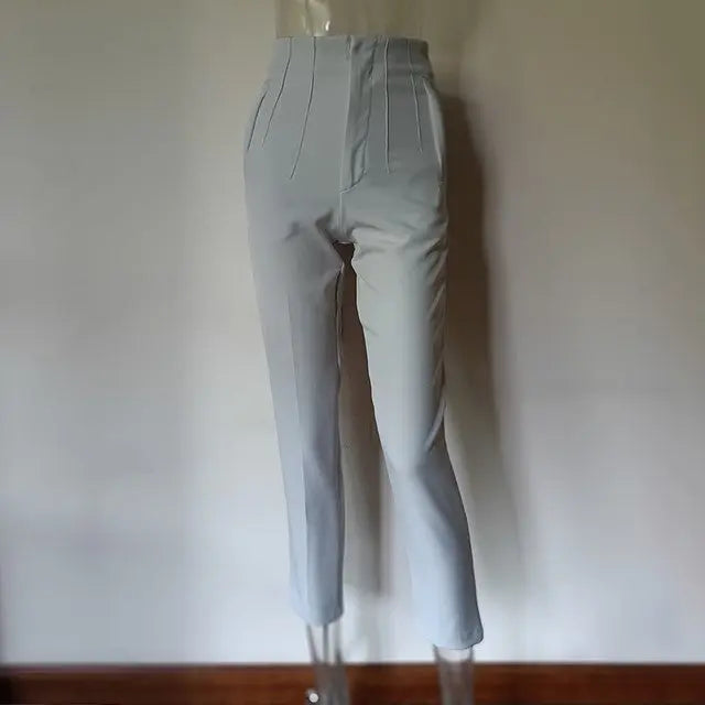 Women's High-Waisted Straight Leg Pants – Stretch, 18 Colors, XS–XL Vicsxox