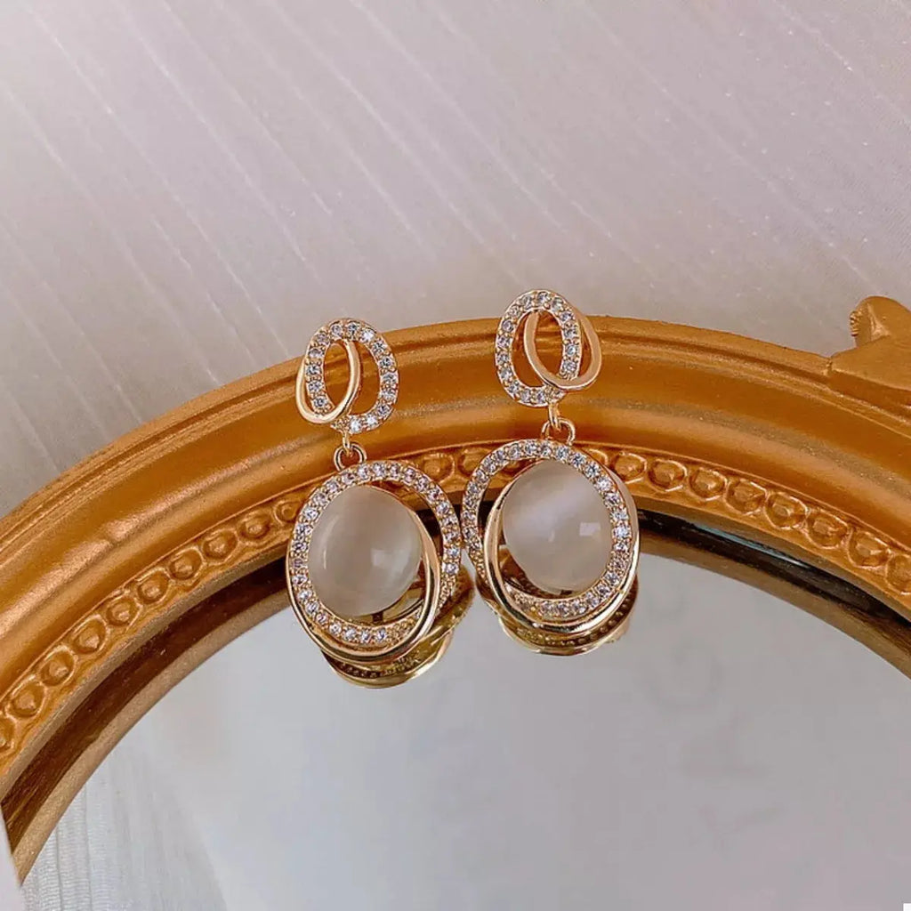 18K Gold-Plated Dangle Earrings