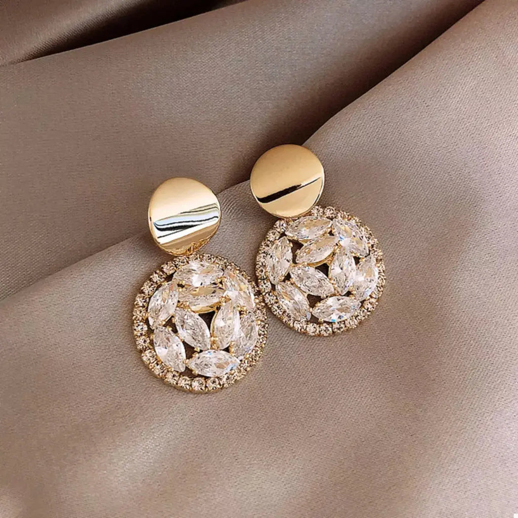 18K Gold-Plated Dangle Earrings vicsxox.com