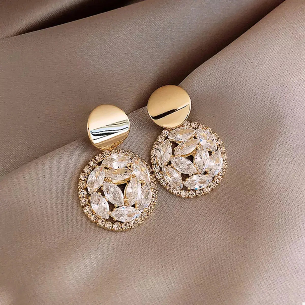 18K Gold-Plated Dangle Earrings vicsxox.com