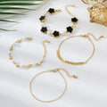 4-piece 18K gold-plated resin bracelet set from Vicsxox