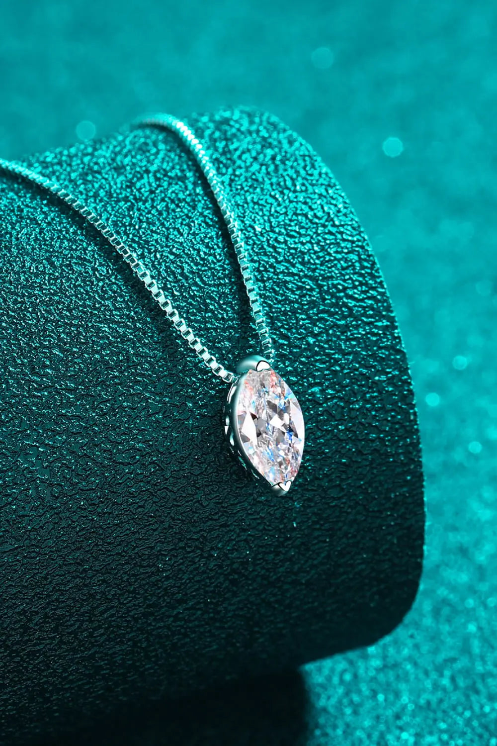 1 Carat Moissanite 925 Sterling Silver Necklace vicsxox.com