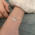 925 sterling silver butterfly bracelet with pearl from Vicsxox