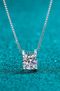 1ct Moissanite Solitaire Pendant Necklace in Sterling Silver