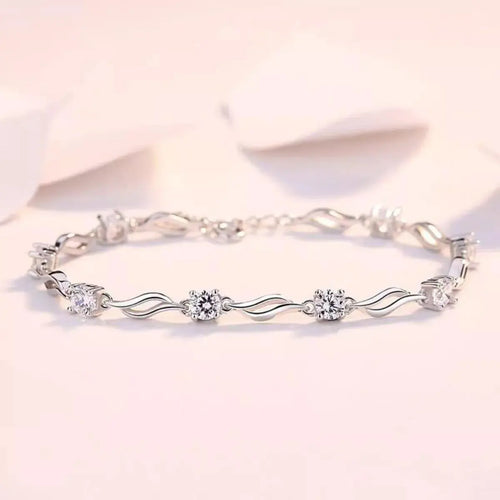 925 sterling silver zircon bracelet from Vicsxox