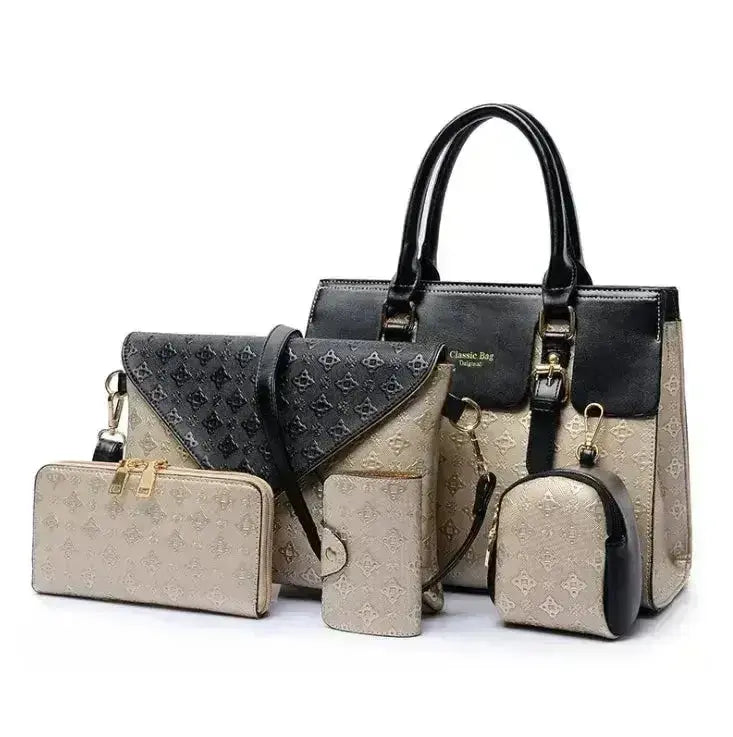Women's Luxury PU Leather Handbag Set – Structured Crossbody, 3 Colors Vicsxox