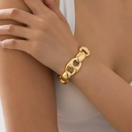 18K gold-plated chain link bracelet from Vicsxox
