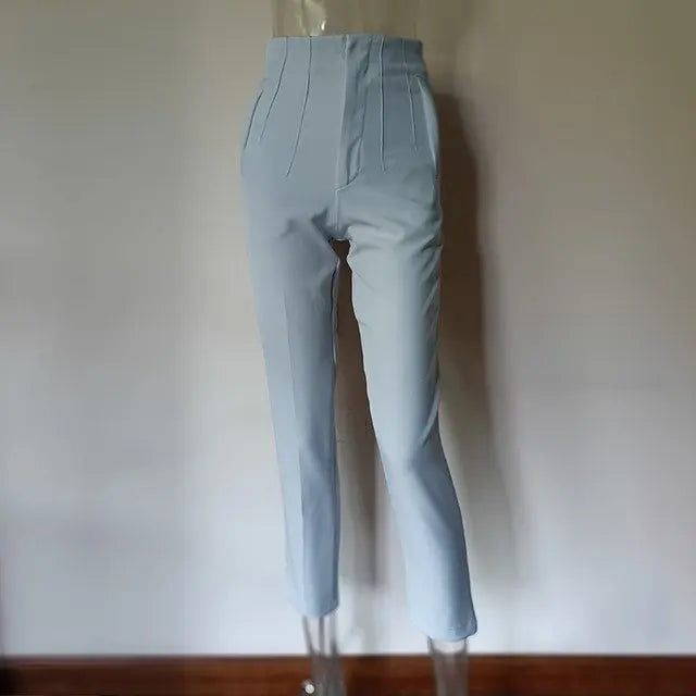 Women's High-Waisted Straight Leg Pants – Stretch, 18 Colors, XS–XL Vicsxox