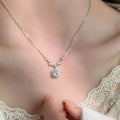 2 carat moissanite pendant necklace from Vicsxox