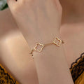 18K gold-plated four leaf clover bracelet from Vicsxox