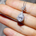 3 carat Moissanite pendant necklace Vicsxox