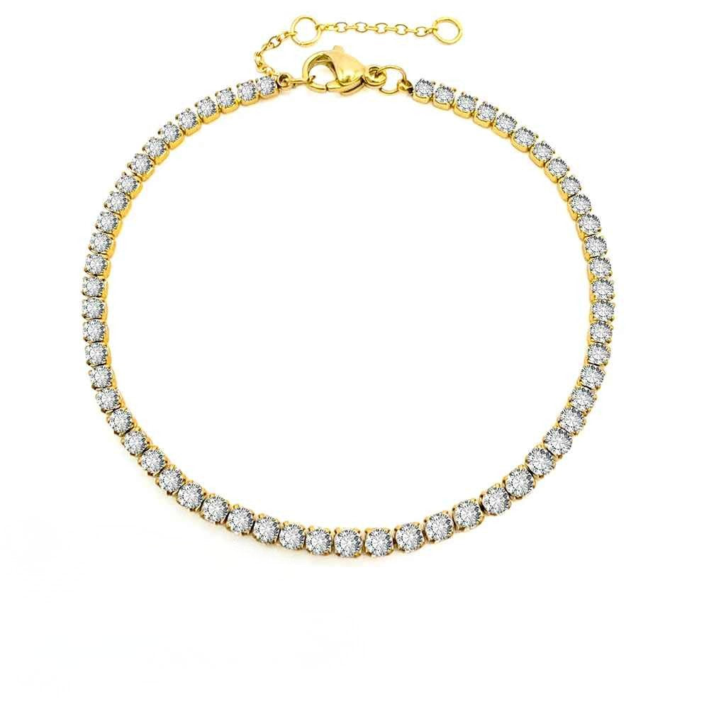 Éclat de Naissance Birthstone Tennis Bracelet – 14K Gold-Plated