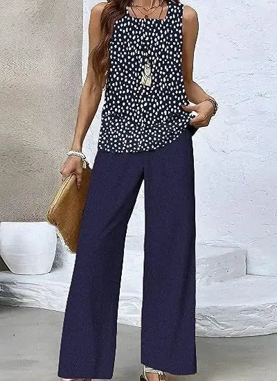 Women's 3D Print Vest & Pants Set – 12 Prints, Stretch Fabric, S–5XL Vicsxox