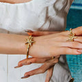18K gold-plated starfish open bracelet from Vicsxox