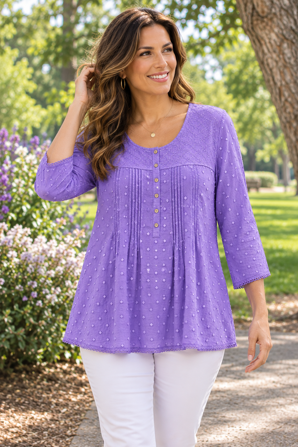 Parsley & Sage Carlene Top – 100% Cotton Woven Shirt
