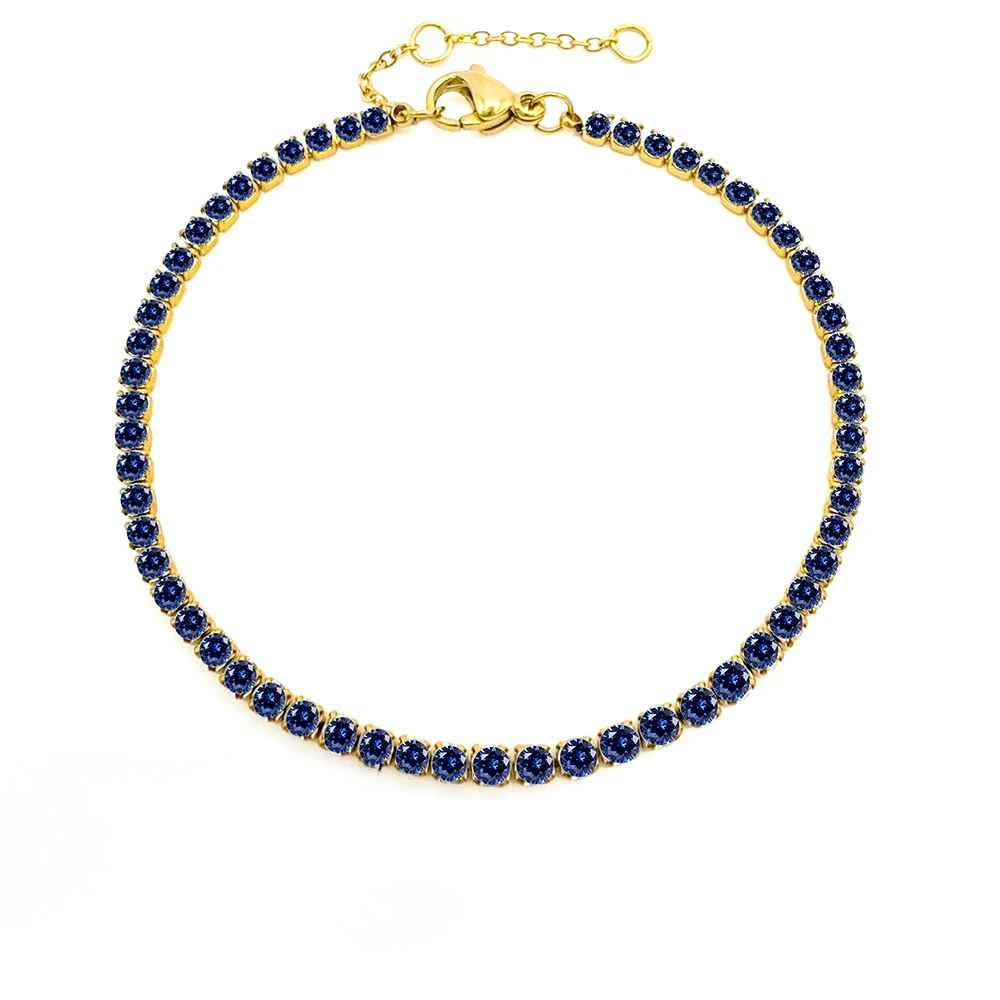 Éclat de Naissance Birthstone Tennis Bracelet – 14K Gold-Plated