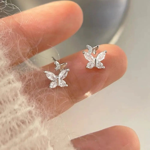 925 sterling silver butterfly stud earrings from Vicsxox