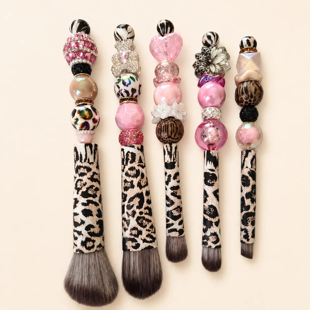 Handmade Beaded Makeup Brush Set