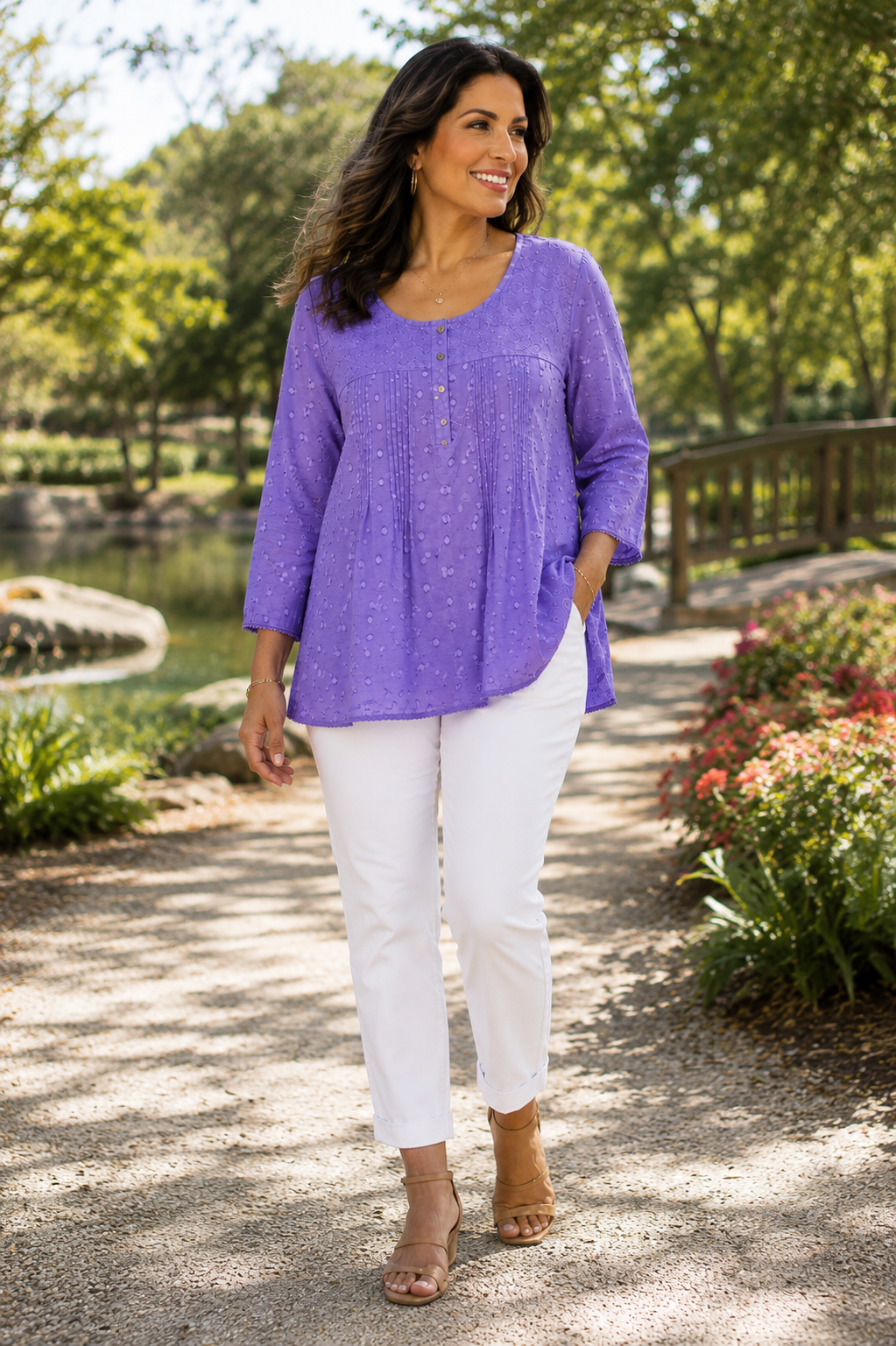 Parsley & Sage Carlene Top – 100% Cotton Woven Shirt