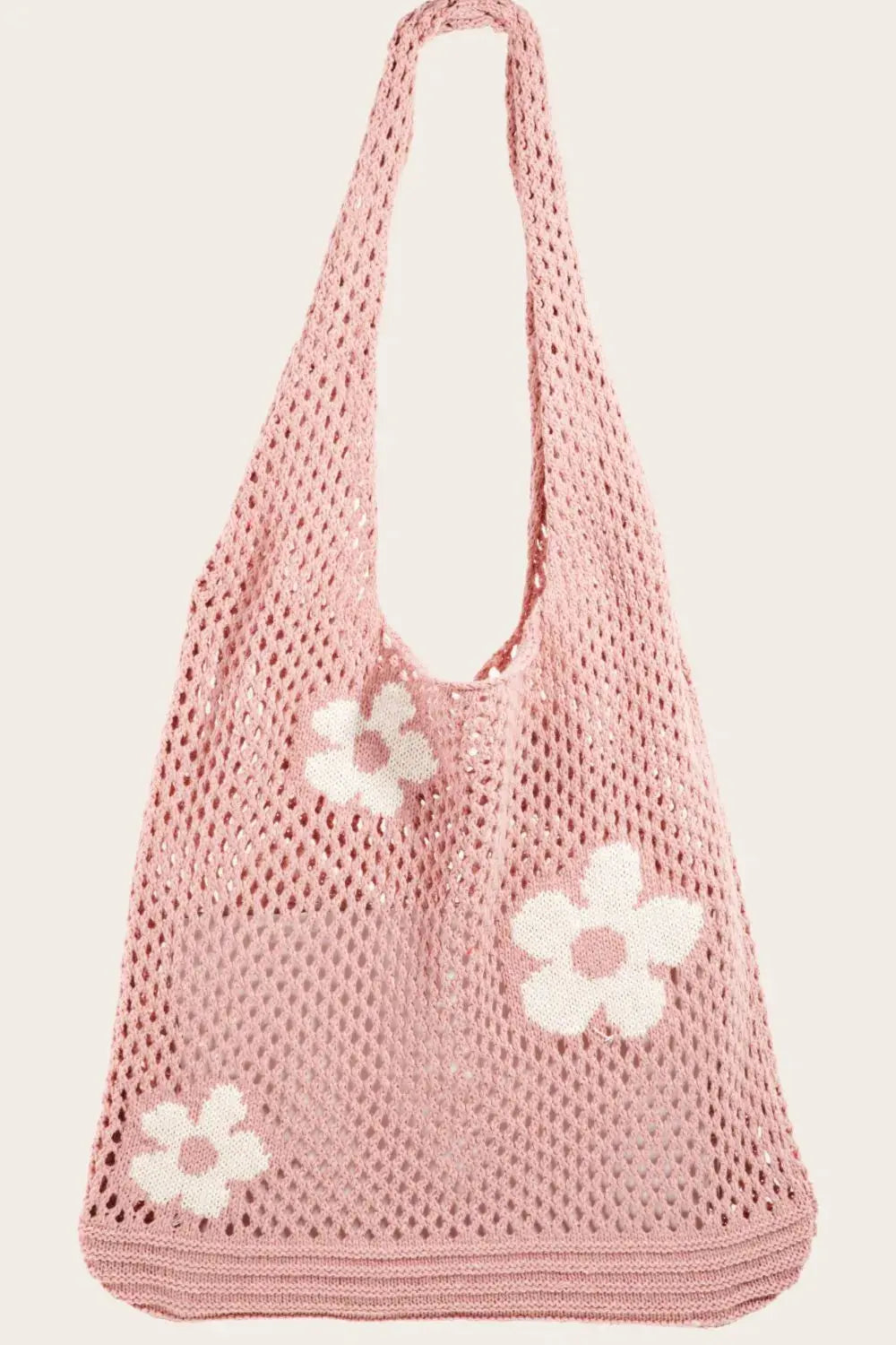 Crochet Floral Knit Shoulder Bag Vicsxox.com