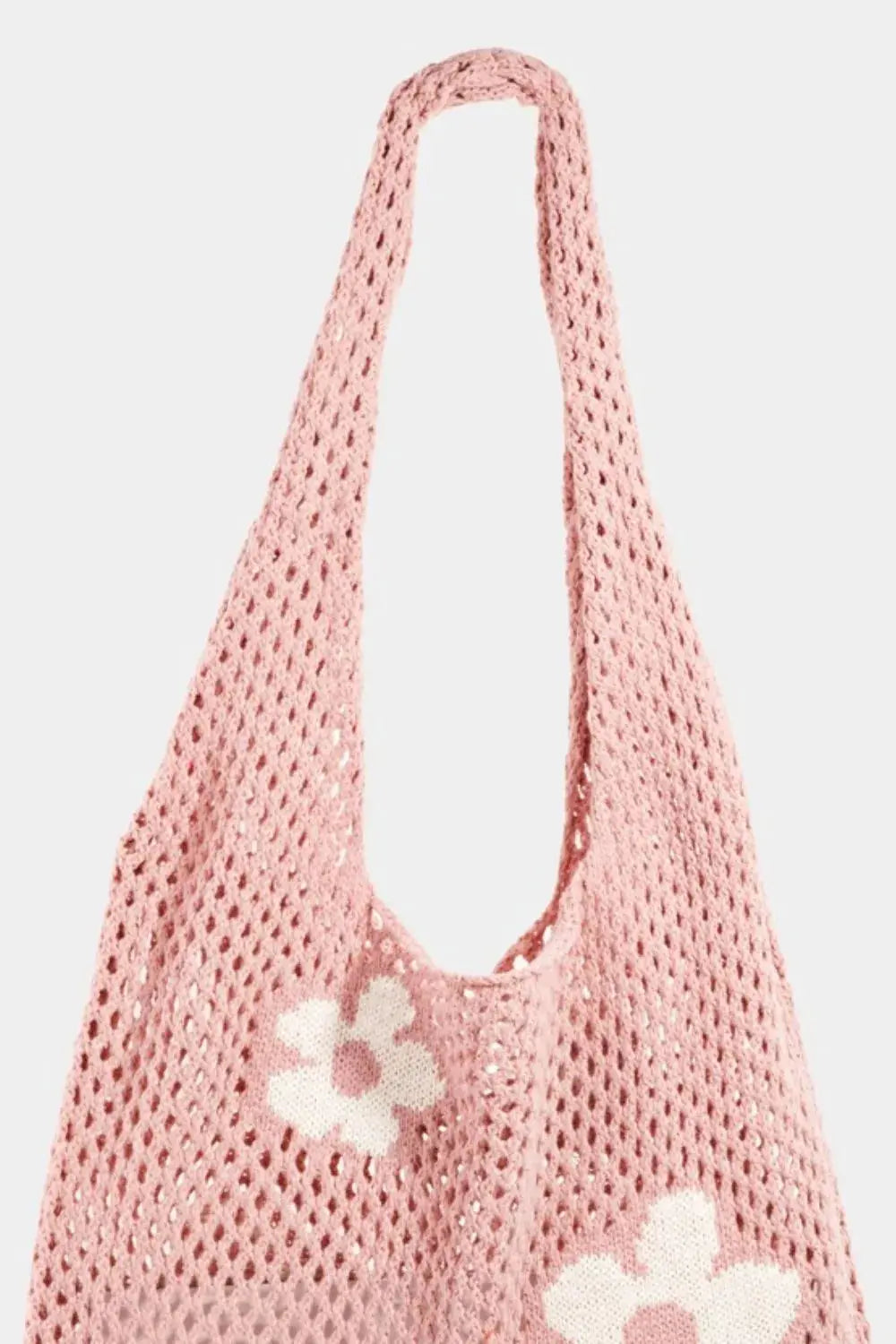 Crochet Floral Knit Shoulder Bag Vicsxox.com