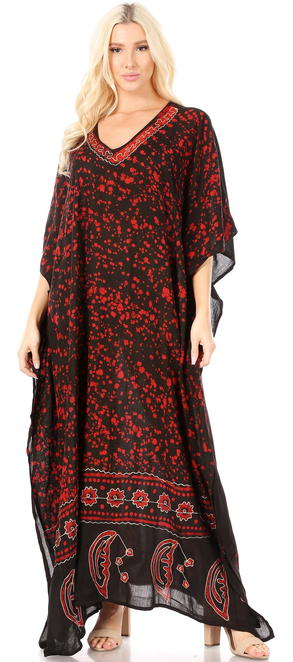 Sakkas Tacy Women's Boho Summer Maxi Dress for Casual or Lounge Wear
