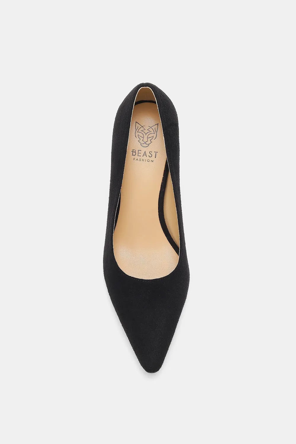 Faux Suede Point Toe Pumps Vicsxox.com