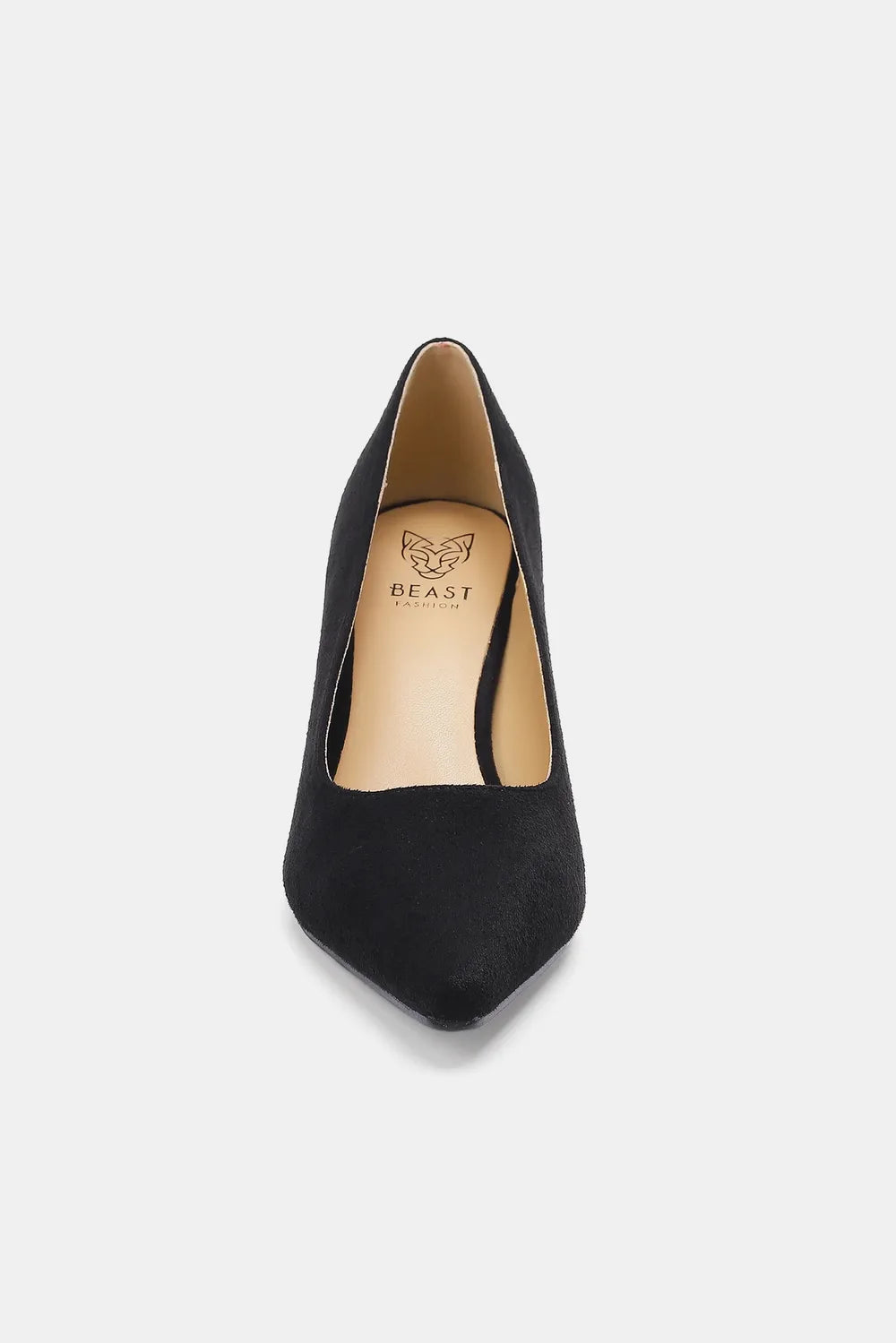 Faux Suede Point Toe Pumps Vicsxox.com