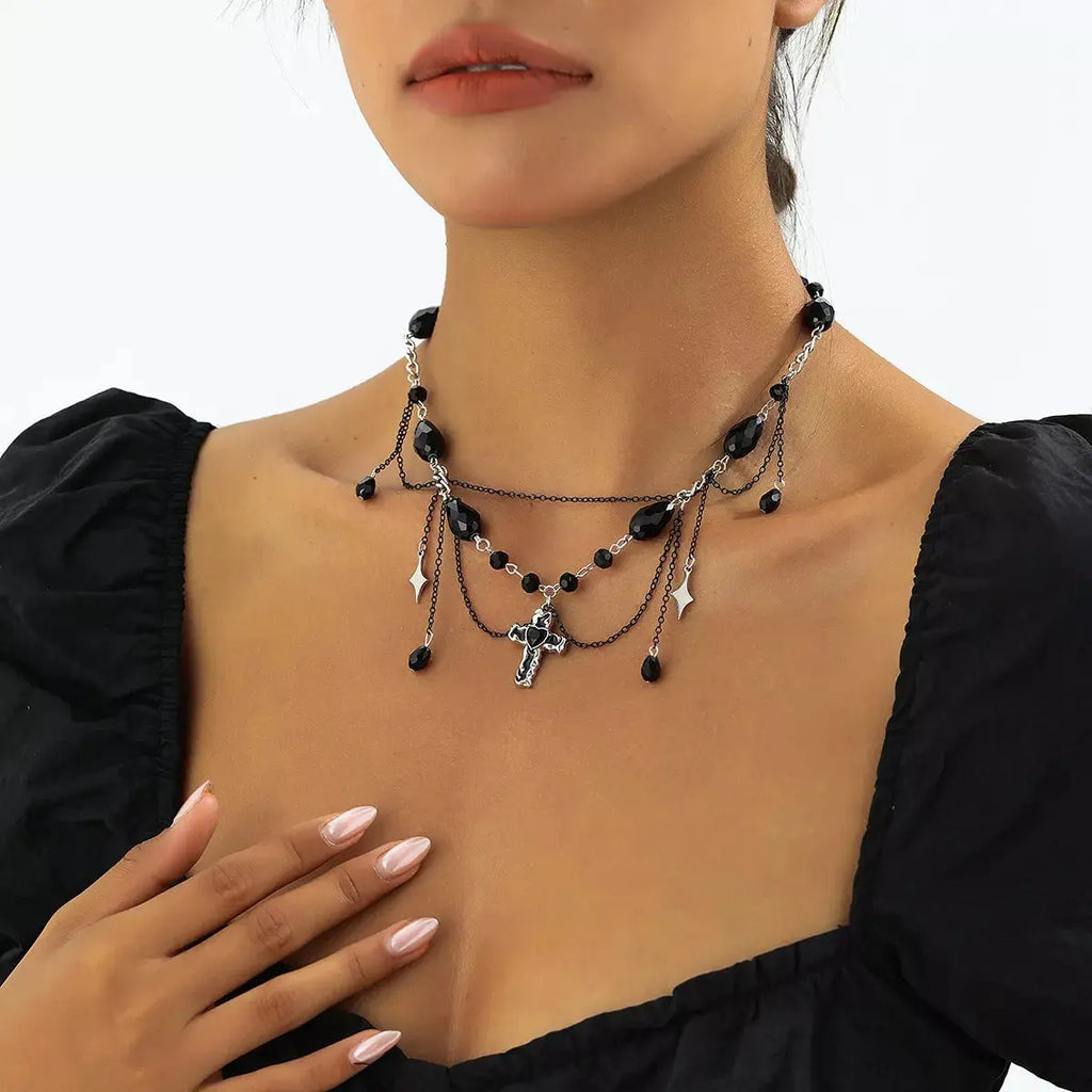 Gothic Cross Pendant Necklace