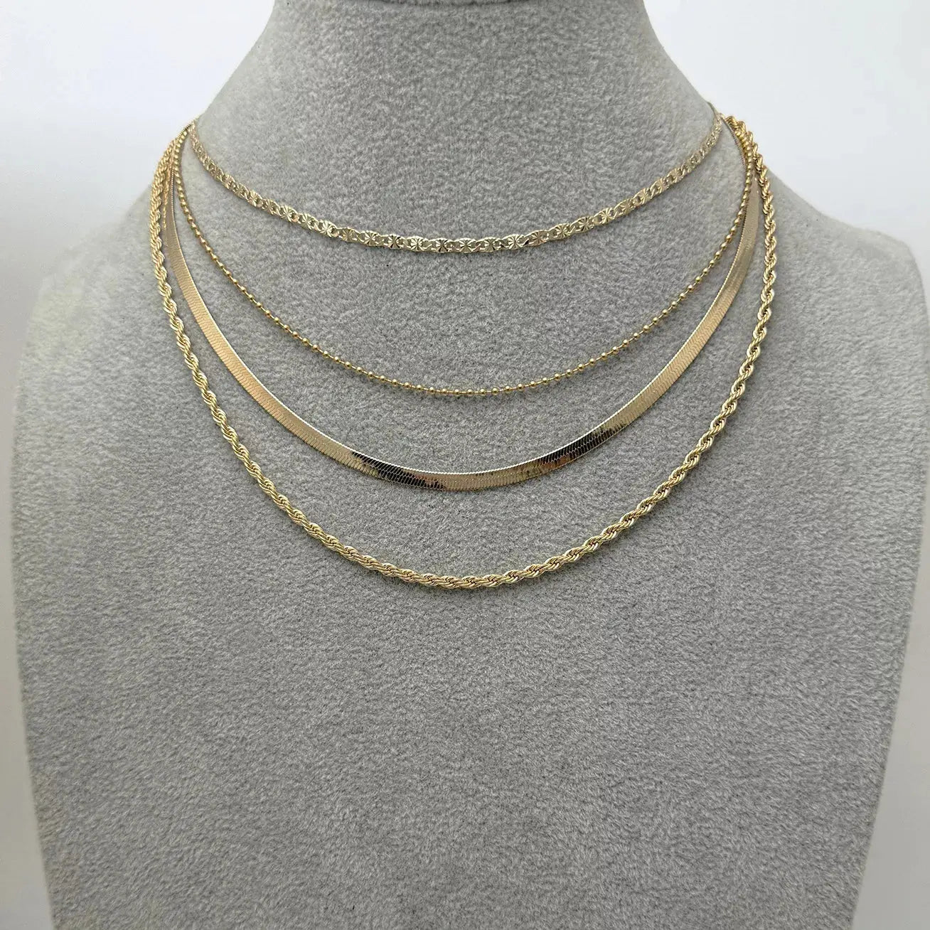 Layered 18K Gold-Plated Chain Necklace