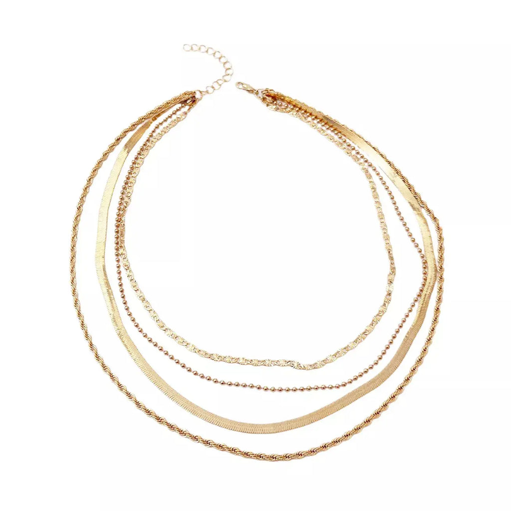 Layered 18K Gold-Plated Chain Necklace