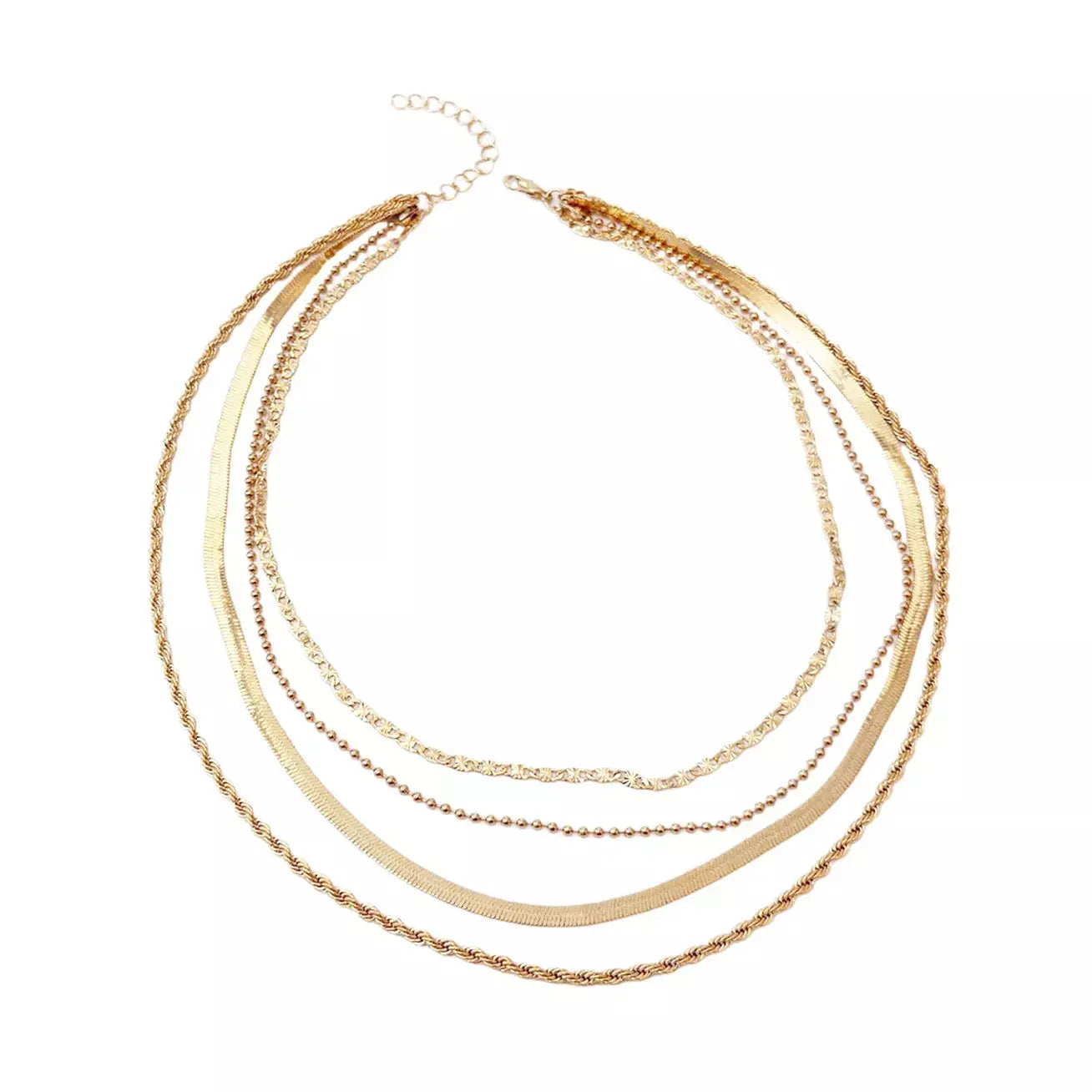 Layered 18K Gold-Plated Chain Necklace