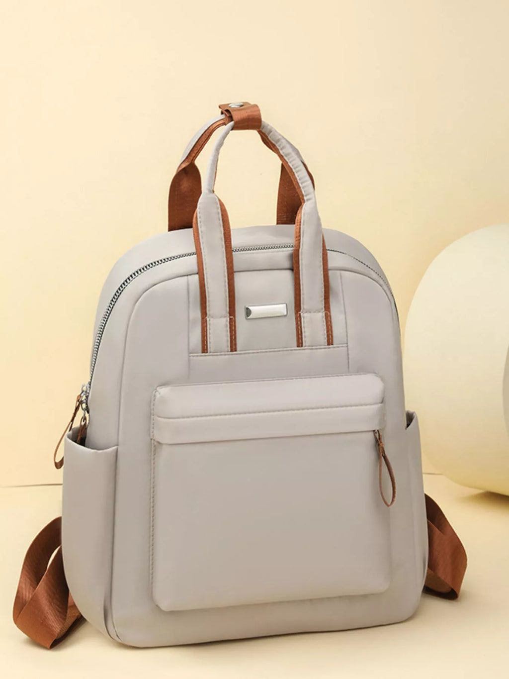 Lightweight Nylon Backpack with Dual Handles & Multi-Pocket Design Vicsxox.com