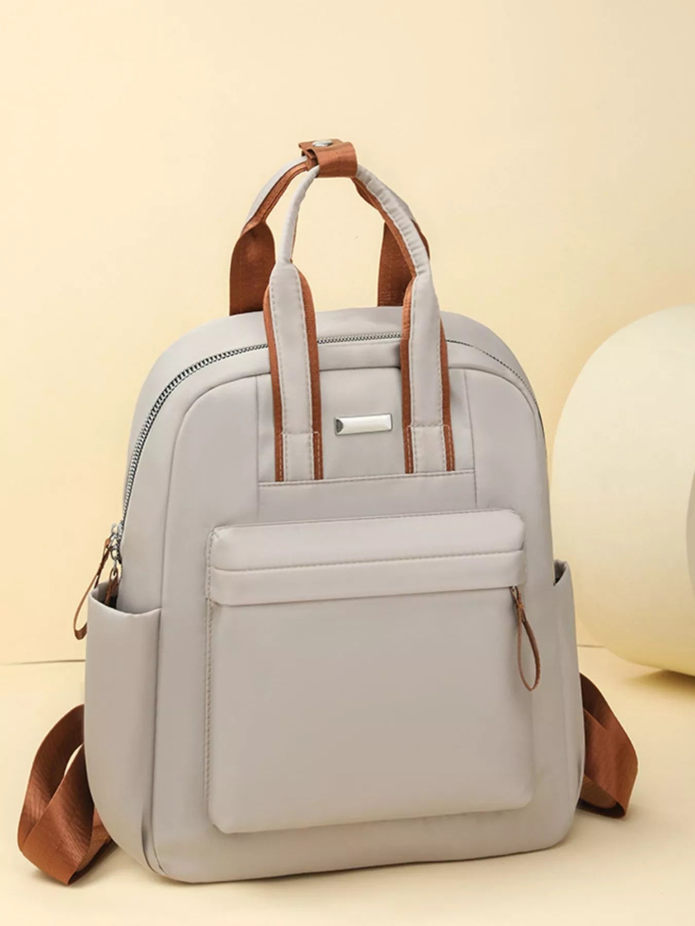 Lightweight Nylon Backpack with Dual Handles & Multi-Pocket Design Vicsxox.com