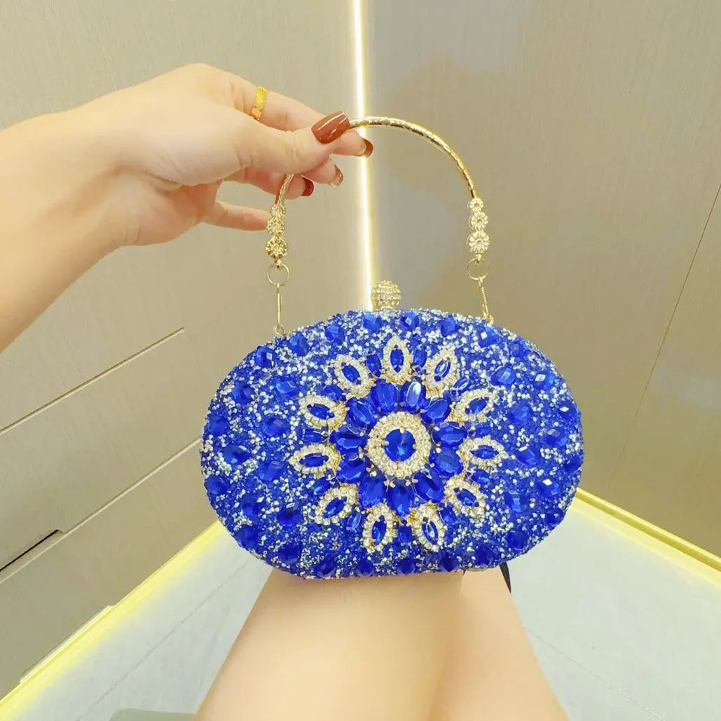 Women's Rhinestone Evening Clutch – Luxury Glitter Bag for Weddings & Parties, 10 Colors Vicsxox