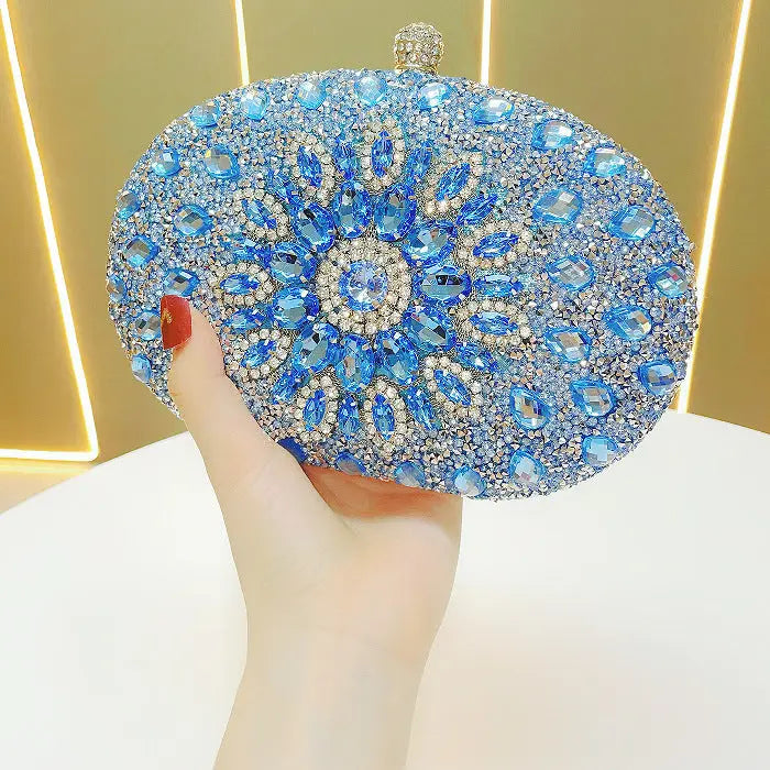 Women's Rhinestone Evening Clutch – Luxury Glitter Bag for Weddings & Parties, 10 Colors Vicsxox