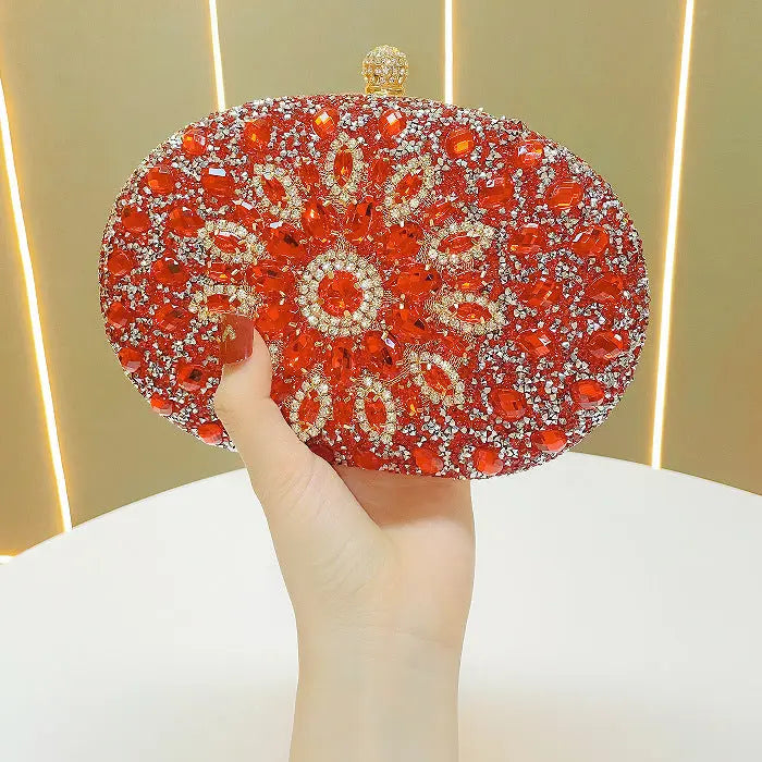 Women's Rhinestone Evening Clutch – Luxury Glitter Bag for Weddings & Parties, 10 Colors Vicsxox