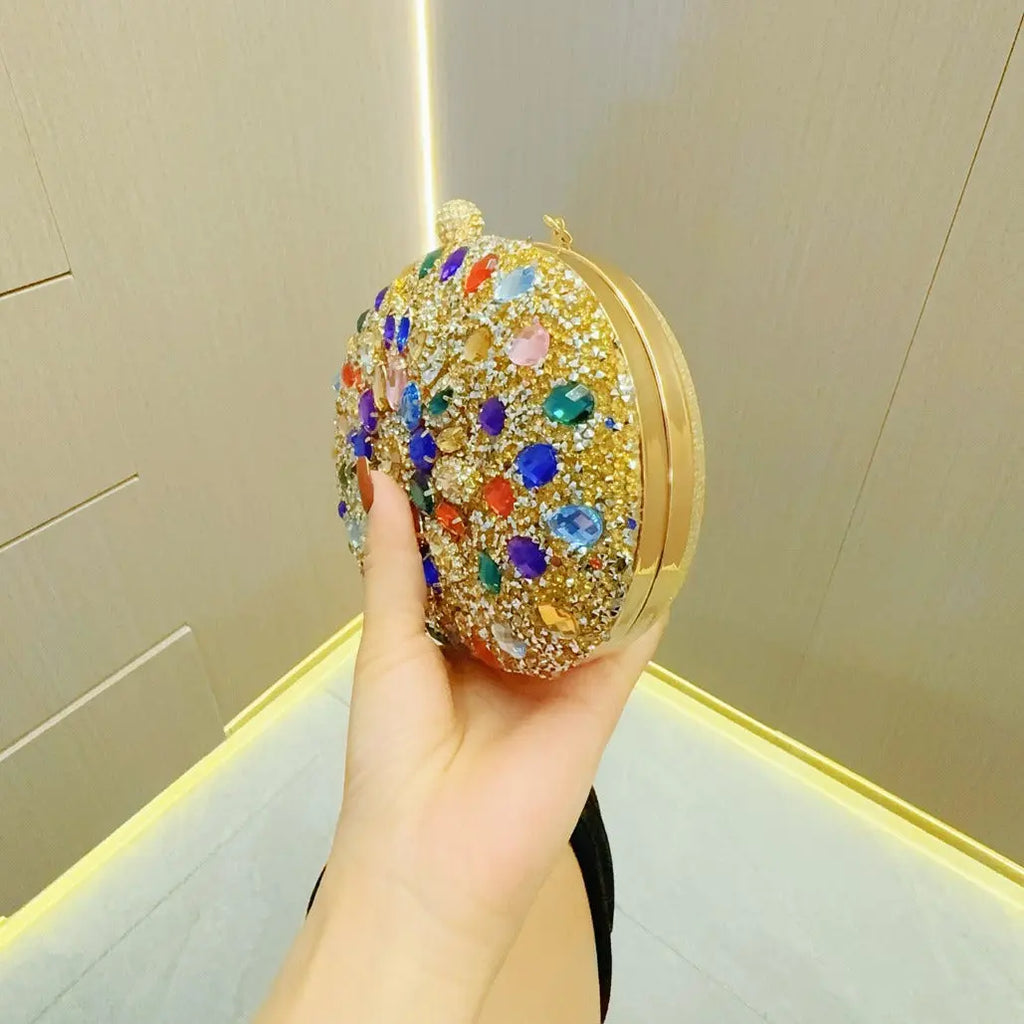 Women's Rhinestone Evening Clutch – Luxury Glitter Bag for Weddings & Parties, 10 Colors Vicsxox