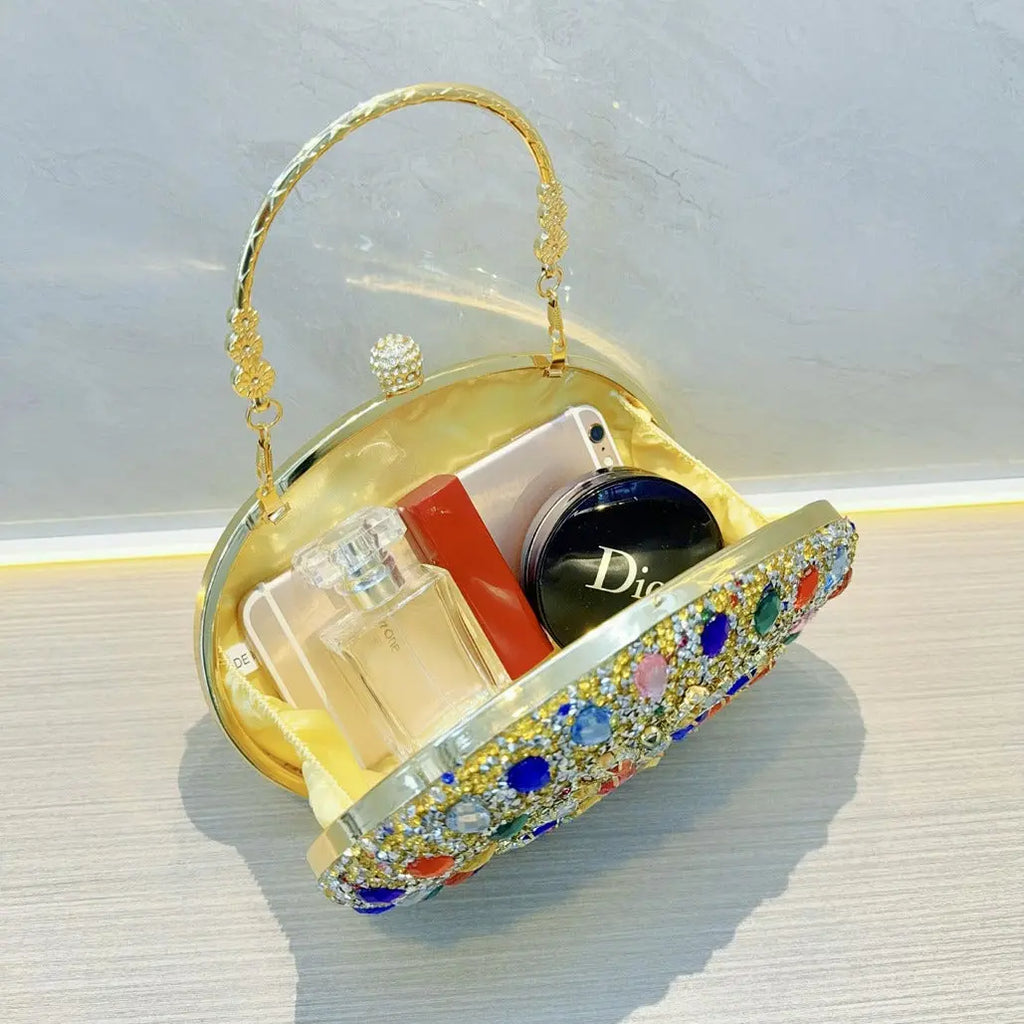 Women's Rhinestone Evening Clutch – Luxury Glitter Bag for Weddings & Parties, 10 Colors Vicsxox