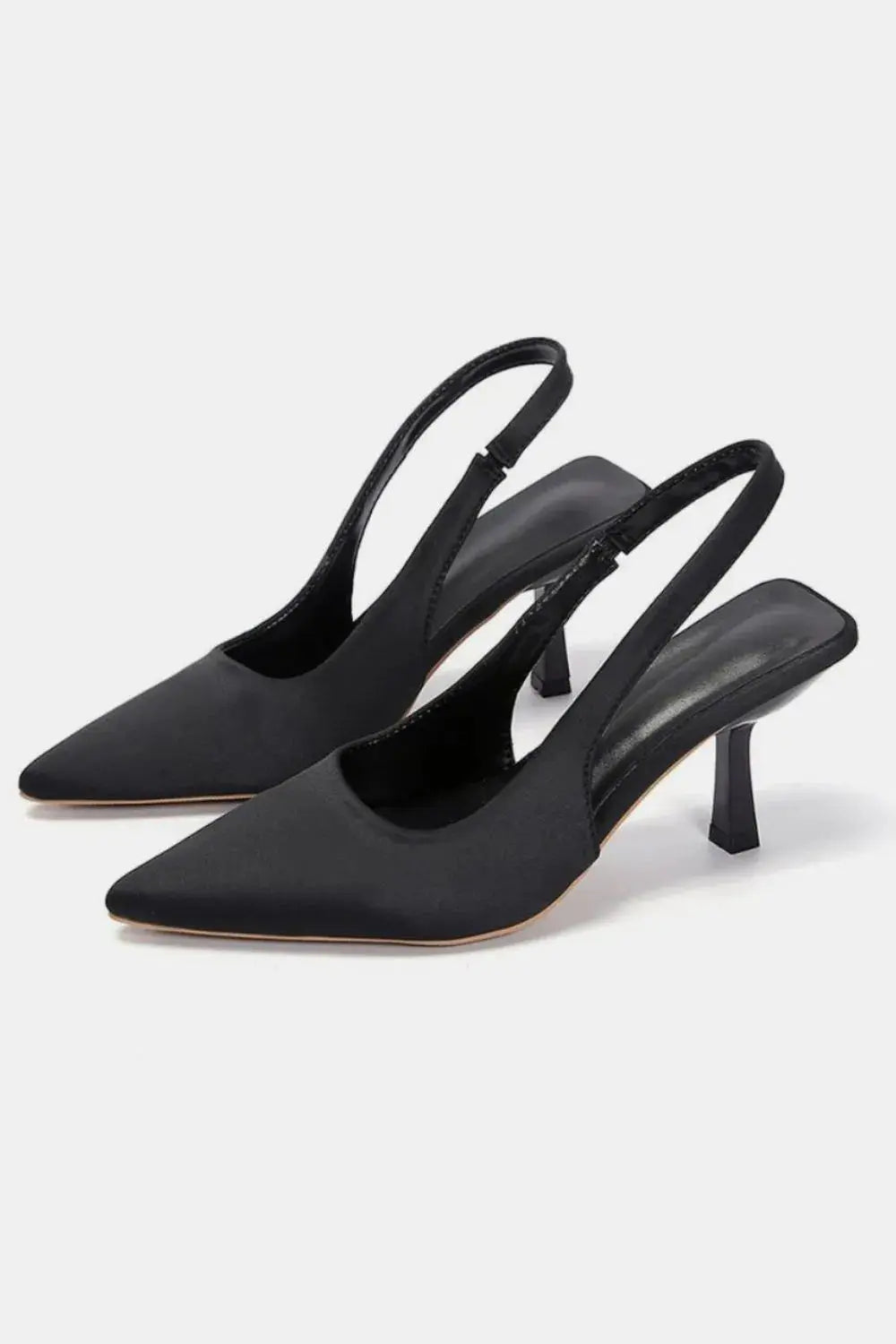 PU Leather Point Toe Pumps Vicsxox.com