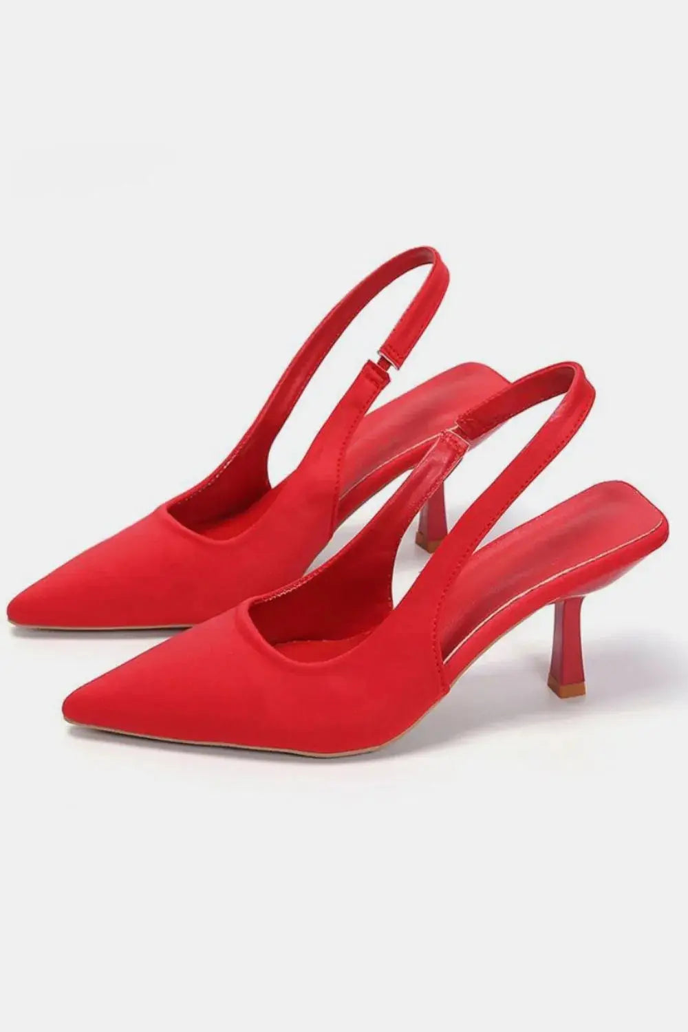 PU Leather Point Toe Pumps Vicsxox.com