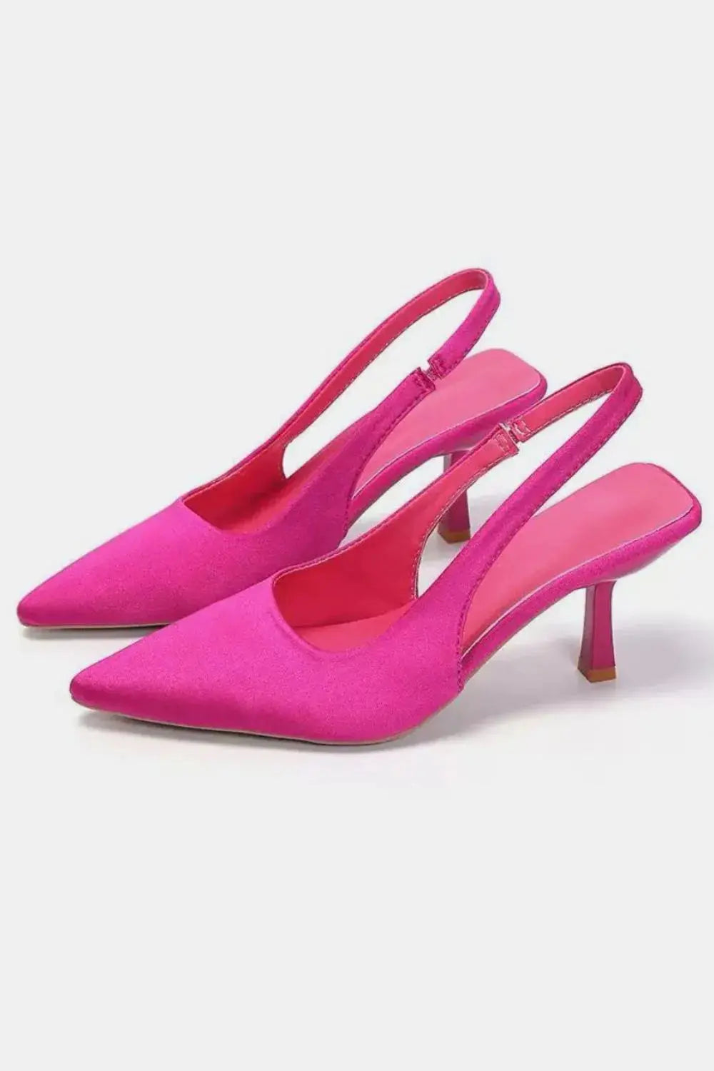 PU Leather Point Toe Pumps Vicsxox.com