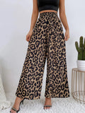 Printed Elastic Waist Wide Leg Pants – Boho Flowy Bottoms Vicsxox.com
