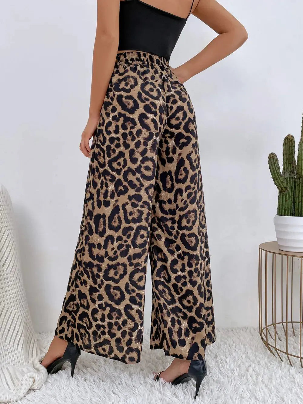 Printed Elastic Waist Wide Leg Pants – Boho Flowy Bottoms Vicsxox.com