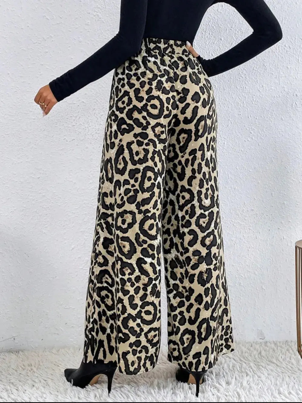 Printed Elastic Waist Wide Leg Pants – Boho Flowy Bottoms Vicsxox.com
