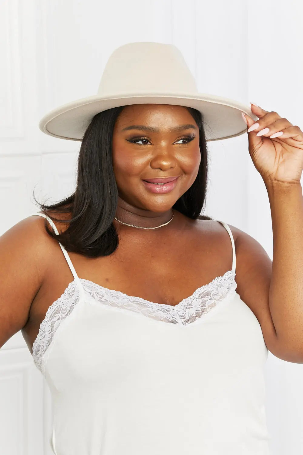 Ride Along Fedora Hat – Faux Leather Belt & Gold Buckle Detail Vicsxox.com
