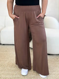 Smocked Wide-Leg Pants | Soft Flowy Trousers S–3XL Vicsxox.com