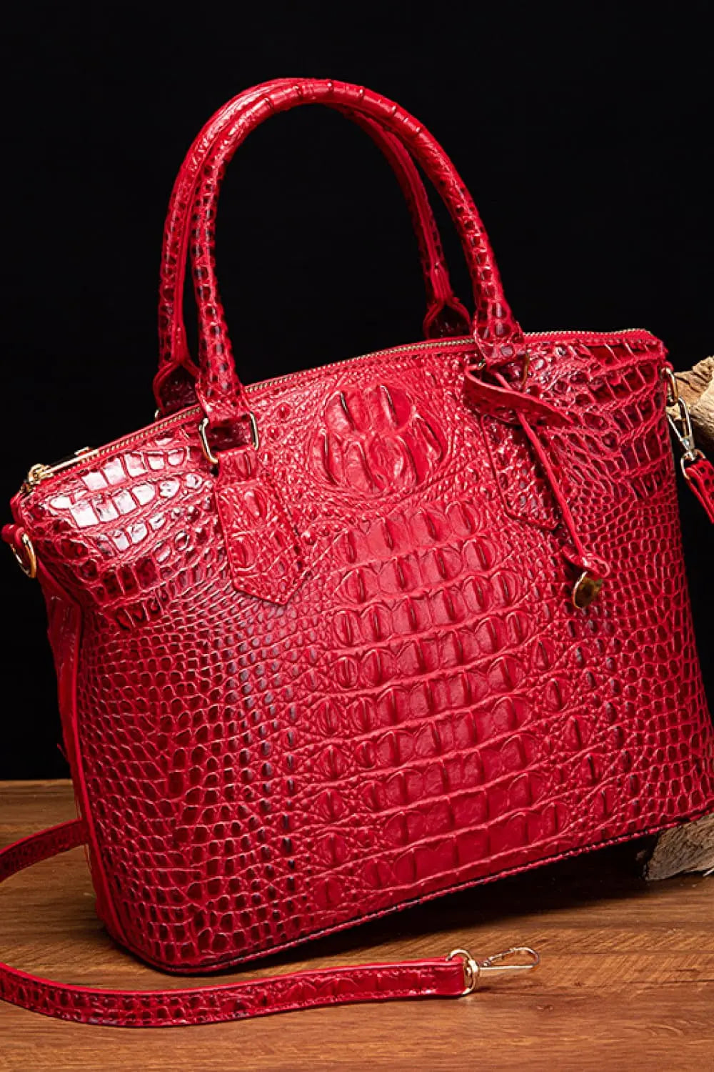 Structured PU Leather Handbag Vicsxox.com