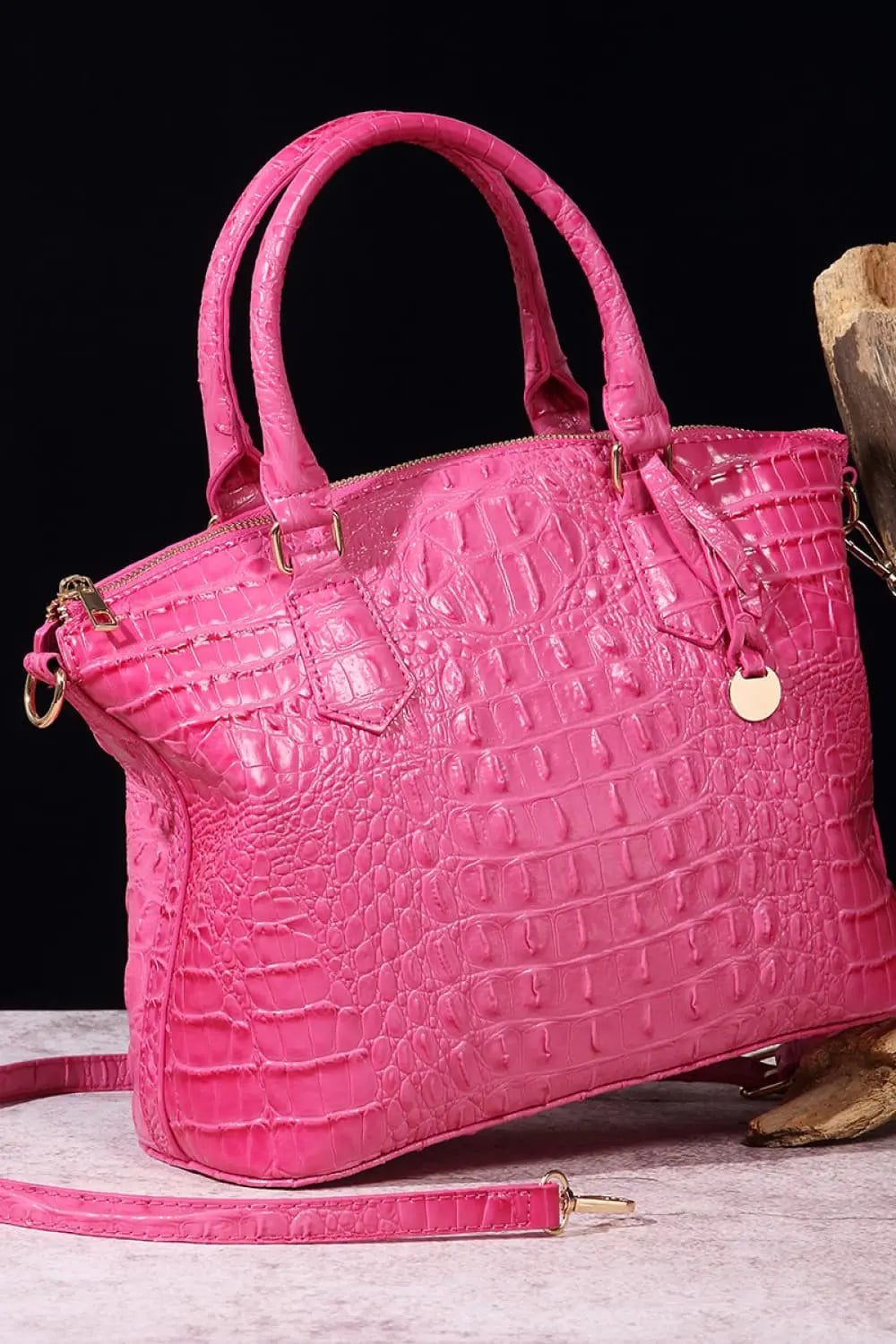 Structured PU Leather Handbag Vicsxox.com